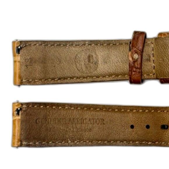 MICHELE 18mm Genuine Alligator Tan Strap Retail $180 Silver Buckle - Picture 5 of 5
